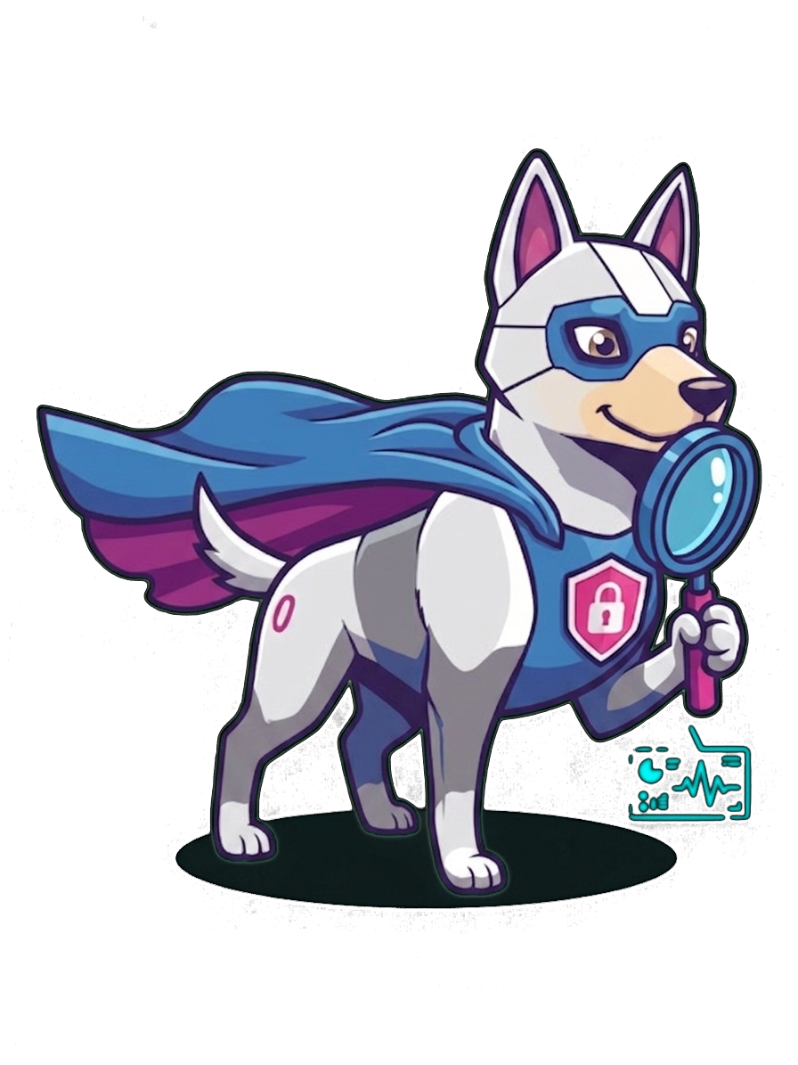 Kodi investigando con una lupa